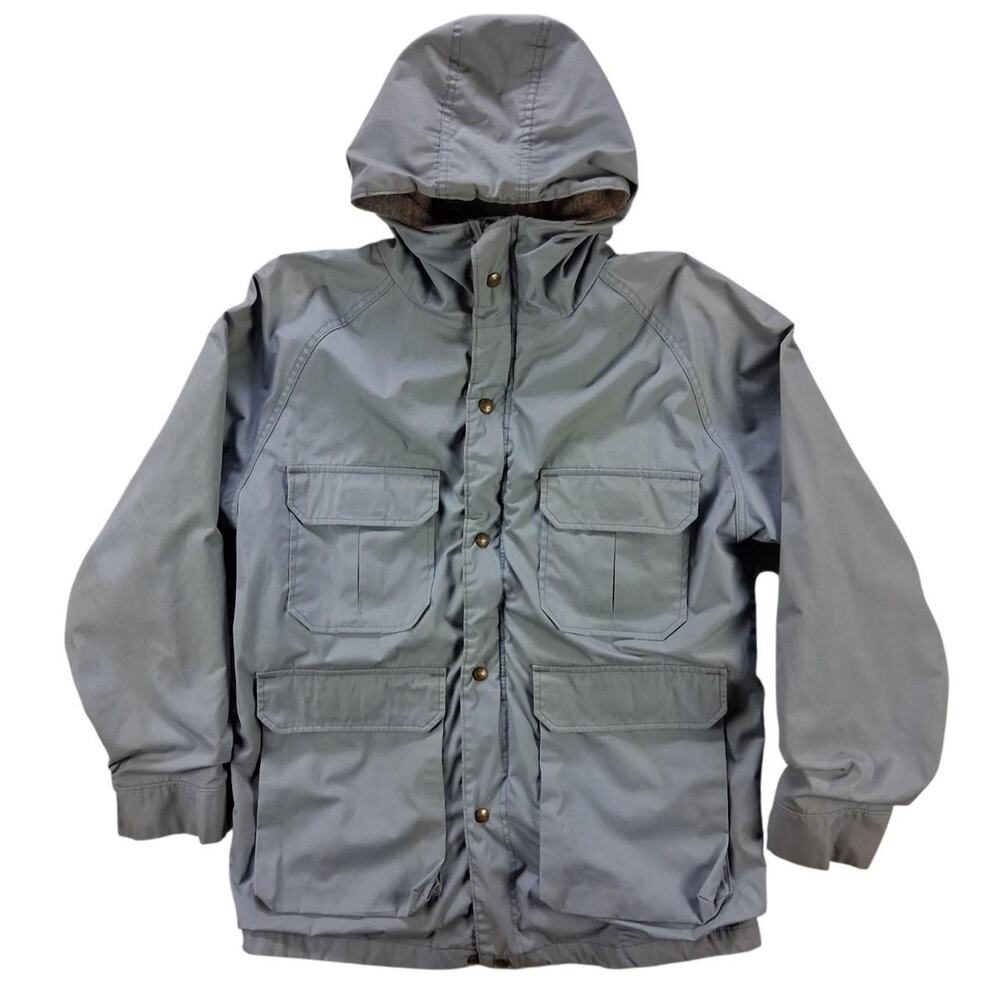 Mens Vintage woolrich hooded parka hooded coat M Medium zip button
